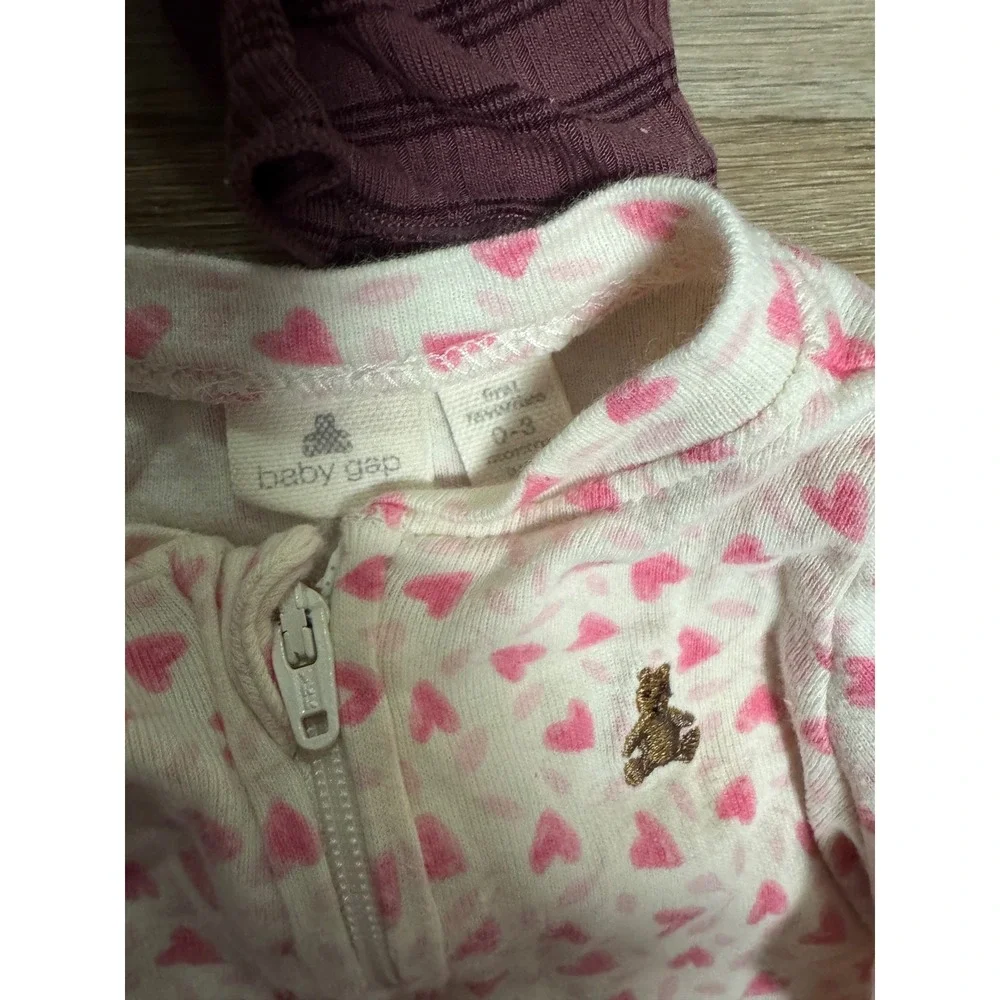 Baby Gap Siix Cloud Island Pajama Sleepers Romper Bundle 0-3 Months 5 Piece